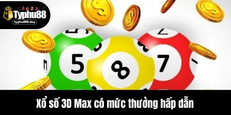 Xổ số 3D Max có mức thưởng hấp dẫn
